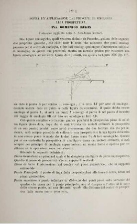 Sopra un' applicazione dei principii di omologia alla Prospettiva.