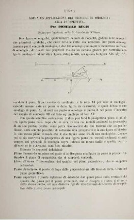 Sopra un' applicazione dei principii di omologia alla Prospettiva.