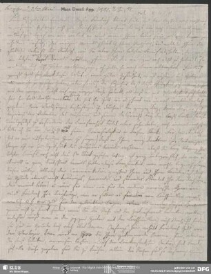 Eigenh. Brief von Dorothea von Schlegel an August Wilhelm von Schlegel, Wien, 11.04.1812