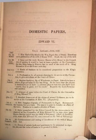 Calendar of state papers : preserved in the State Paper Department of Her Majesty's Public Record Office, [1]. Reigns of Edward VI., Mary, Elizabeth : 1547 - 1580