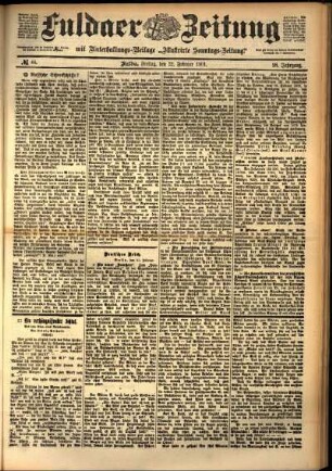 Ausgabe vom Freitag, den 22. Februar 1901.