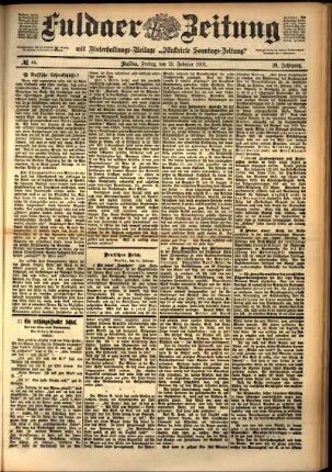 Ausgabe vom Freitag, den 22. Februar 1901.