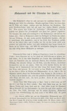 442-464 Mohammed und die Literatur der Araber