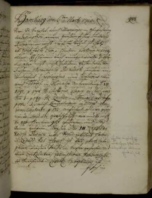 Hamburg/Buxtehude 6. - 11. März 1710