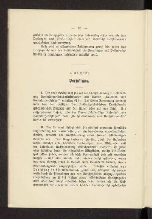 1. Abschnitt. Verfassung.