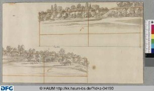Landschaft. Zwei Maschinen-Teile