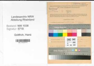 Entnazifizierung Hans Gottfroh , geb. 26.03.1914 (Polizist)
