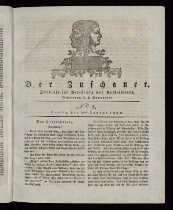 No. 5 - 10. Januar 1822