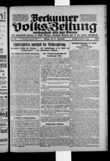 Beckumer Volks-Zeitung. 1921-1930