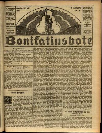 Ausgabe vom Sonntag, den 29. Juli 1923.