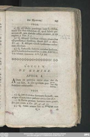 Locus V. De Homine.