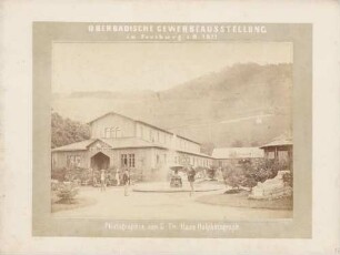Teilansicht des Ausstellungsgeländes bei der Oberbadischen Gewerbeausstellung in Freiburg i. Br.