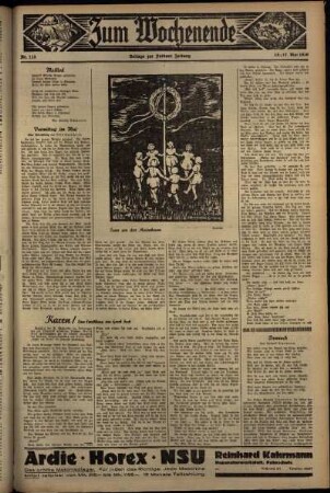 Zweite Ausgabe vom Sonntag, den 17. Mai 1936.