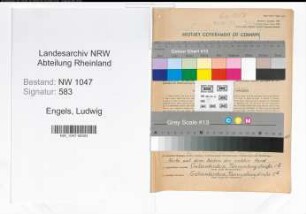 Entnazifizierung Ludwig Engels , geb. 26.11.1892 (Lehrer)