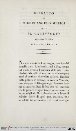 Ritratto di Michelangelo Merigidetto il Caravaggio