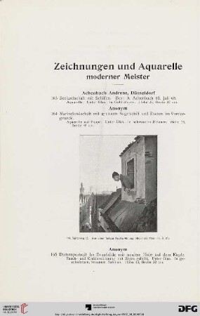 Zeichnungen und Aquarelle (Nr. 163-231)