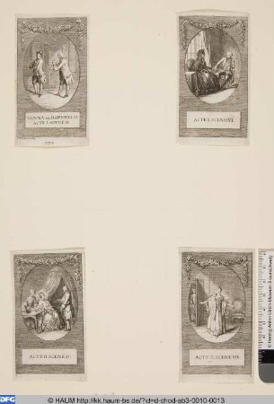 Unten rechts: Acte II. Scene VII.