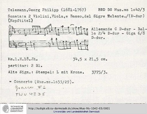 Quartett D-Dur