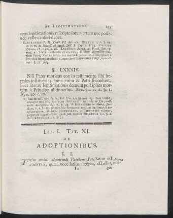 Lib. I. Tit. XI. De Adoptionibus