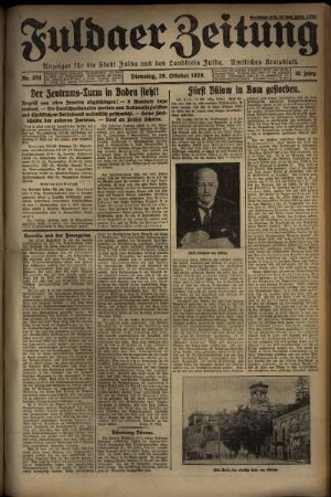 Ausgabe vom Dienstag, den 29. Oktober 1929.