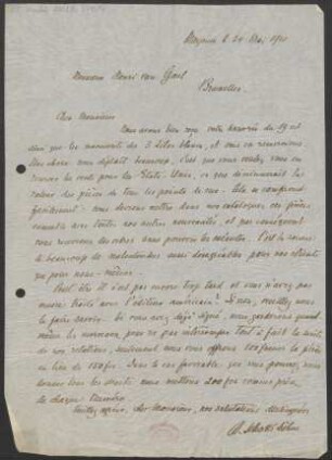 Brief an Henri Van Gael : 24.05.1910