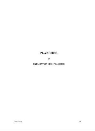 Planches et explication des planches