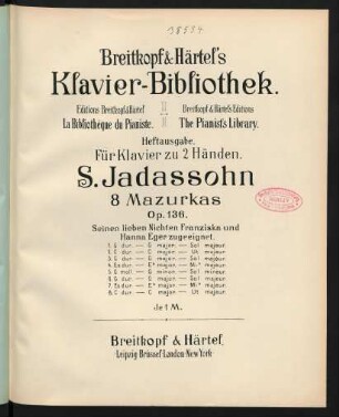7: Mazurka Es-Dur : Op. 136 No. 7