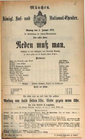 Königliches Hof- und Nationaltheater. 1871