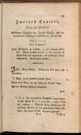 Zweites Capitel, Viertes Orakel - Fünftes Orakel