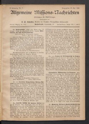 No. 5. 15. Mai 1916