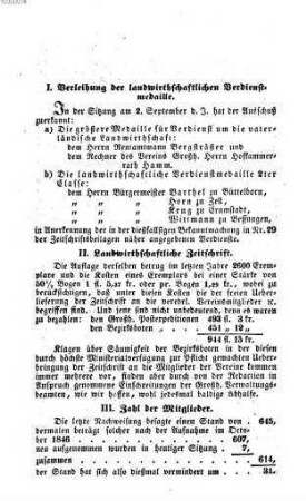 Rechenschafts-Bericht des Großherzoglich-Hessischen Landwirthschaftlichen Vereins der Provinz Starkenburg. 1845/46