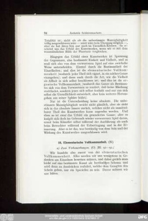 18. Elementarische Vollkommenheit.