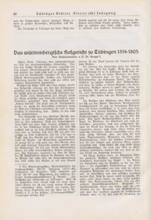 60-62 Das württembergische Hofgericht zu Tübingen 1514-1805