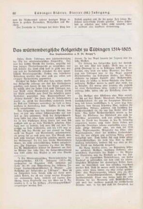 60-62 Das württembergische Hofgericht zu Tübingen 1514-1805