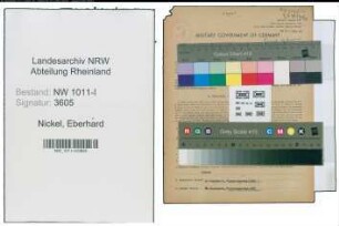 Entnazifizierung Eberhard Nickel , geb. 23.03.1900 (Rechtsanwalt)