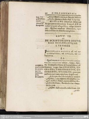 Caput VII. De Scriptoribus Historiae Ecclesiasticae