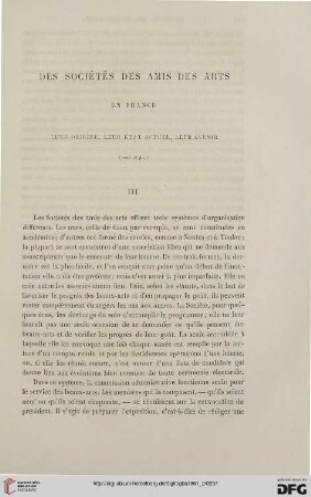 10: Des Sociétés des Amis des Arts en France, [5] : leur origine, leur état actuel, leur avenir