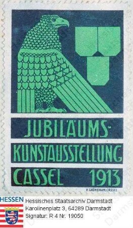 Kassel, 1913 / Jubiläumsausstellung, Briefverschlussmarke