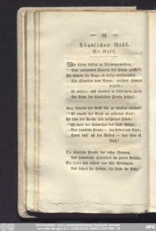 Häusliches Glück. Mit Musik.