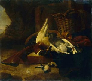 Jagdbeute und Jagdgerät