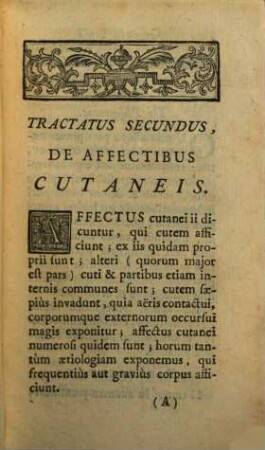 Tractatus Duo Pathologici. 2, De Moribs Cutaneis