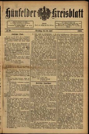 Ausgabe vom Dienstag, den 14. Juli 1896.