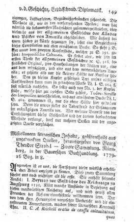 Miscellanien literarischen Inhalts. Slg.2.