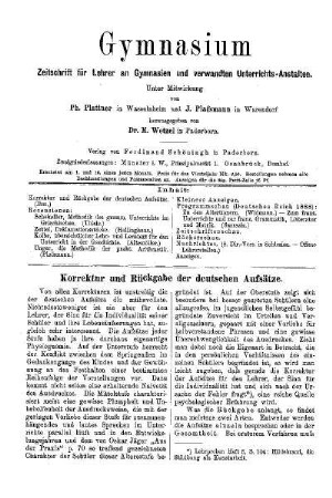 Korrektur und Rückgabe der deutschen Aufsätze