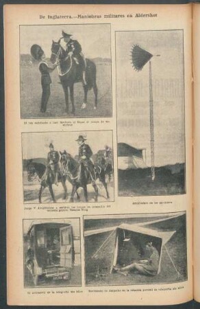 De Inglaterra.- Maniobras militares en Aldershot