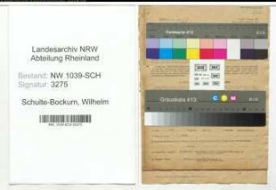 Entnazifizierung Wilhelm Schulte-Bockum , geb. 27.01.1911 (Landwirt)