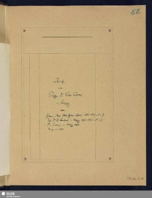 Briefe an Prof. Dr. Victor Carus in Leipzig - Mscr.Dresd.h.58