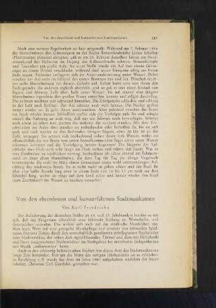 Von den ehrenfesten und kunsterfahrnen Stadtmusikanten
