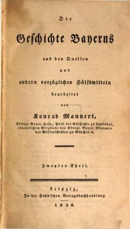 Die Geschichte Bayerns, 2