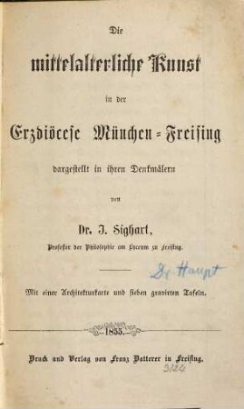 Die mittelalterliche Kunst in der Erzdiöcese München-Freising